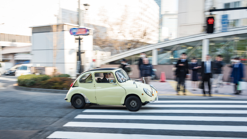 Bonus photo: a random Subaru 360 appeared